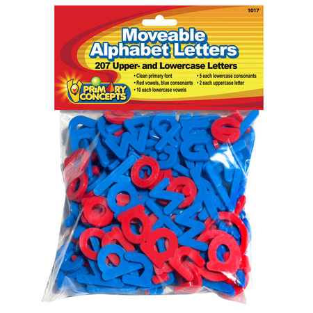 PRIMARY CONCEPTS Moveable Alphabet Letters, 207 letters 1017